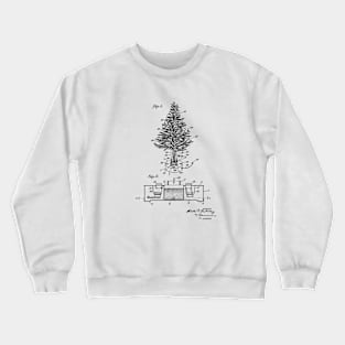 Artificial Christmas Tree Vintage Patent Hand Drawing Crewneck Sweatshirt